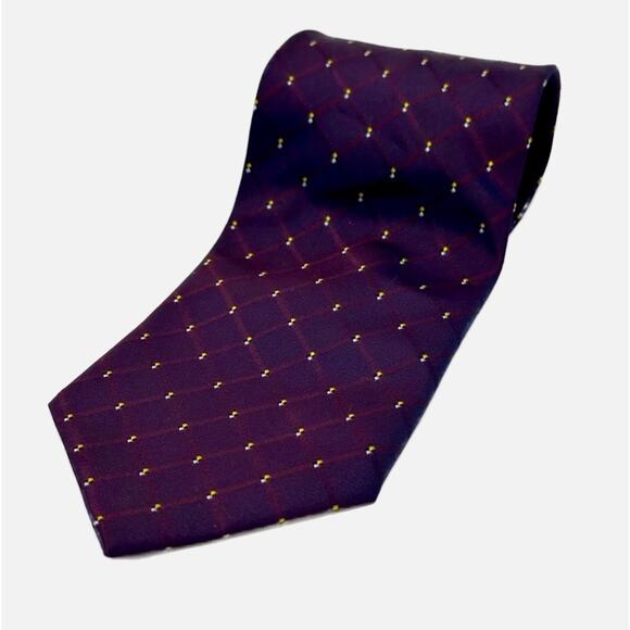 Gucci 100% Silk Necktie - Iridescent maroon/purple & Gold - Picture 1 of 7